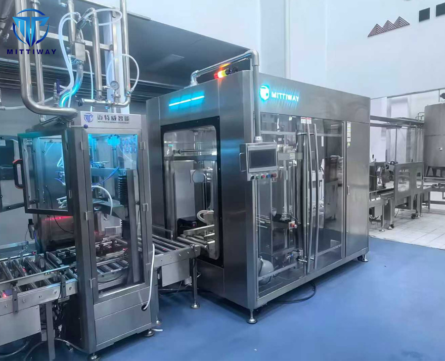 Automated packaging line for fermented raw milk butter